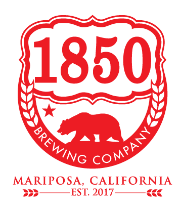 1850 Restaurant and Brewing Company bear and wheat badge